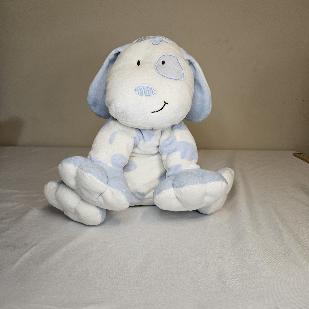 Kids Preferred Blue White Spot Puppy Dog Plush Asthma‎ Allergy Friendly 2005 10"